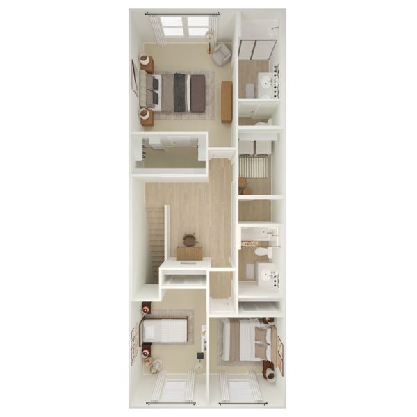 2D floor plan layout for the Alpharetta II by K. Hovnanian® Homes in Providence Commons, Providence Village, TX (Image 5). 2D floor plan layout for the Alpharetta II by K. Hovnanian® Homes in Providence Commons, Providence Village, TX (Image 5).