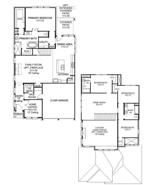 2D floor plan layout of this home in Harvest Green, Richmond, TX (Image 4). 2D floor plan layout of this home in Harvest Green, Richmond, TX (Image 4).