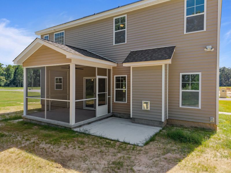 Front exterior of a new home in Laurel Oaks, Greenville, NC, highlighting curb appeal (Image 29). Front exterior of a new home in Laurel Oaks, Greenville, NC, highlighting curb appeal (Image 29).