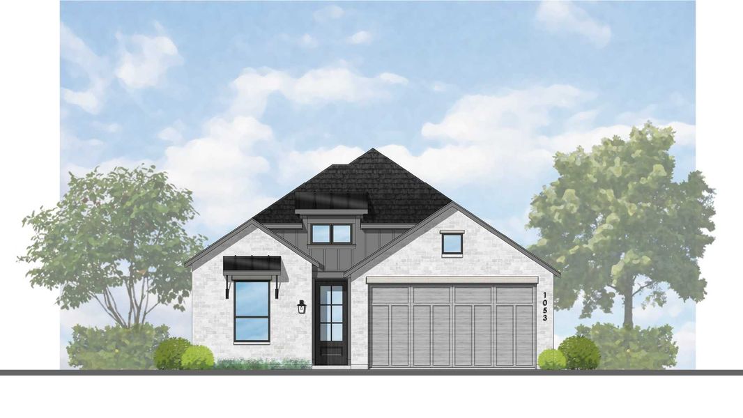 Representative rendering of the exterior for the Maybach Plan by Highland Homes (Image 16).