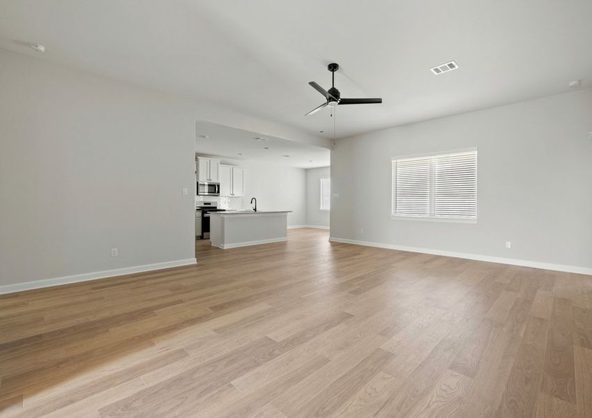 Spacious open enterainment area