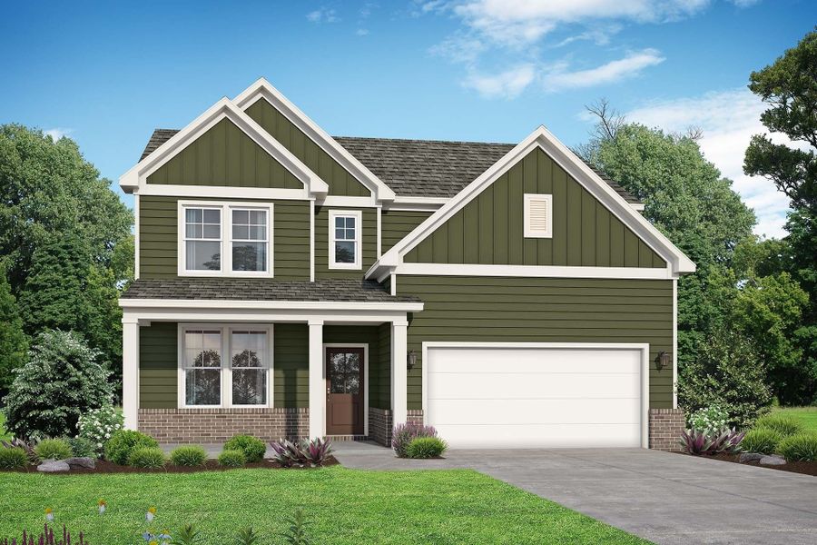 Front exterior of a new home in Calista Farms, White House, TN, highlighting curb appeal (Image 38).