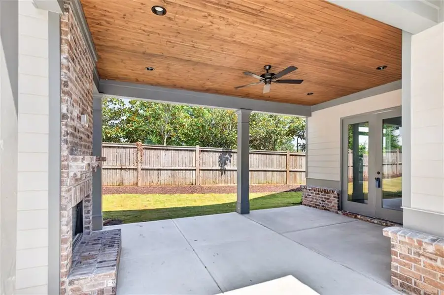 Exterior details and patio area of a home in , Flowery Branch (Image 3).