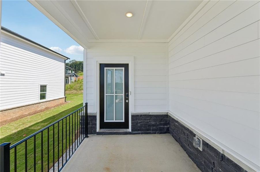 Exterior details and patio area of a home in , Cumming (Image 4). Exterior details and patio area of a home in , Cumming (Image 4).