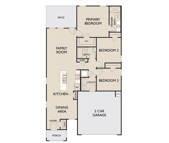 2D floor plan layout for the Sterling by Starlight Homes in The Trails, Phoenix, AZ (Image 3).