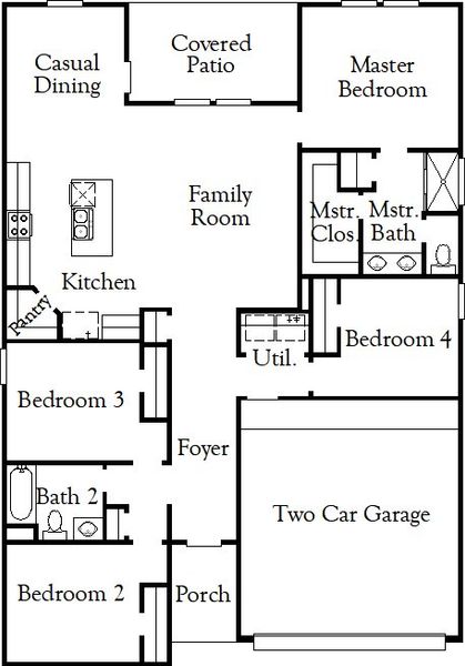 2D floor plan layout for the Smith by Coventry Homes in Westridge Cove 50', Conroe, TX (Image 3). 2D floor plan layout for the Smith by Coventry Homes in Westridge Cove 50', Conroe, TX (Image 3).