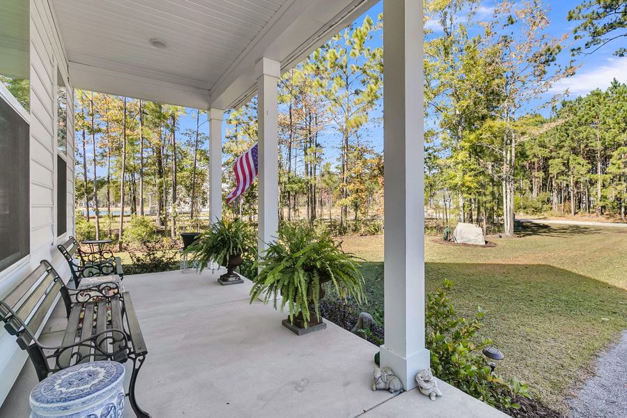 Exterior details and patio area of a home in , Huger (Image 4).