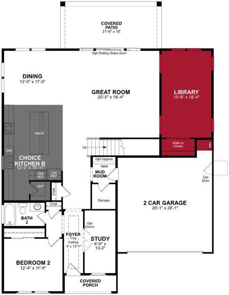 2D floor plan layout of this home in Montana Vista - Summit, Buckeye, AZ (Image 4).