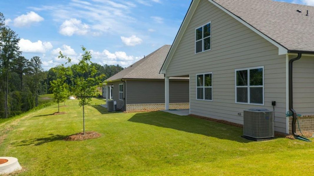 Front exterior of a new home in Hamptons at Riverwood North, Dallas, GA, highlighting curb appeal (Image 48).