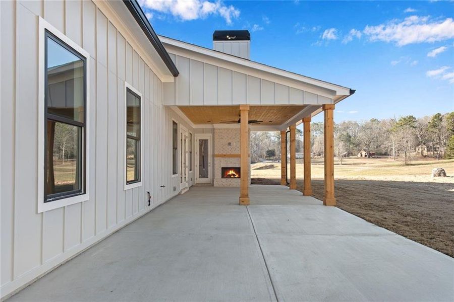 Exterior details and patio area of a home in , Hiram (Image 3).