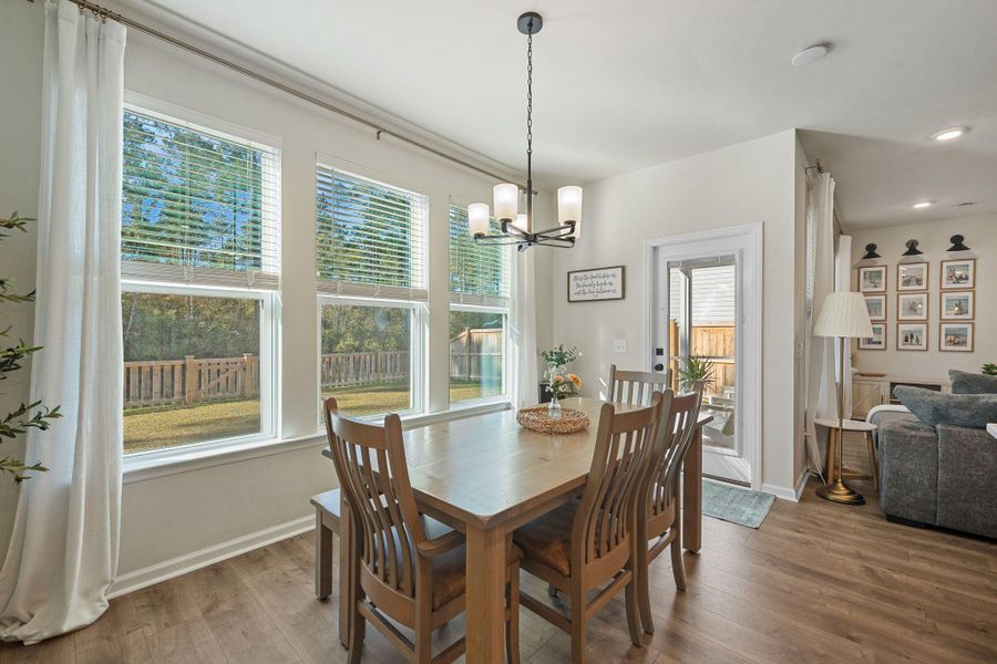 Furnished interior view inside a new home in Jasmine Point at Lakes of Cane Bay, Summerville (Image 8).