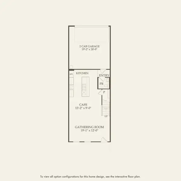 2D floor plan layout for the Dahlia by Pulte Homes in The Cove at Nona Sound, Orlando, FL (Image 4).