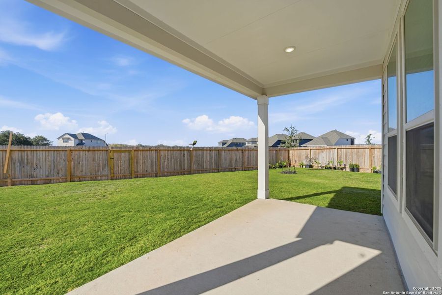 Exterior details and patio area of a home in Morgan Meadows, San Antonio (Image 4).