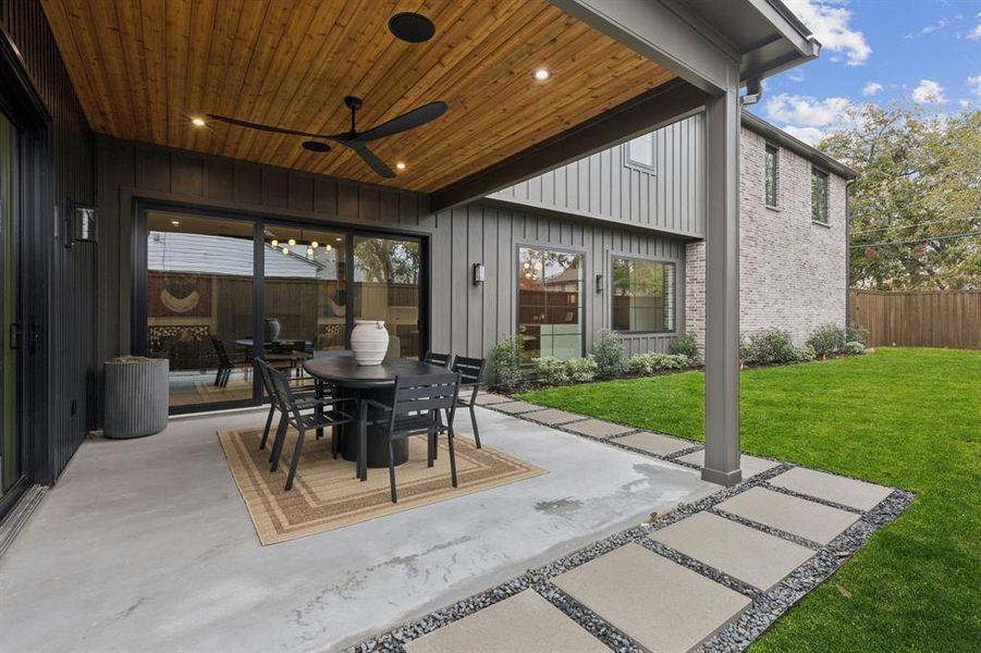Exterior details and patio area of a home in , Dallas (Image 3). Exterior details and patio area of a home in , Dallas (Image 3).