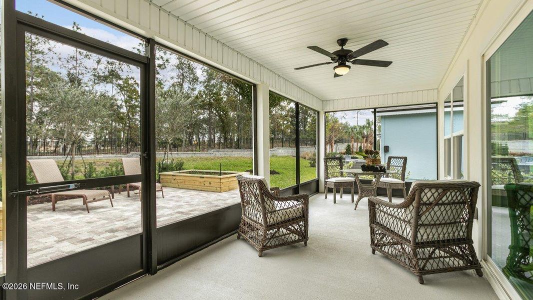 Exterior details and patio area of a home in Sawmill Branch, Palm Coast (Image 29).