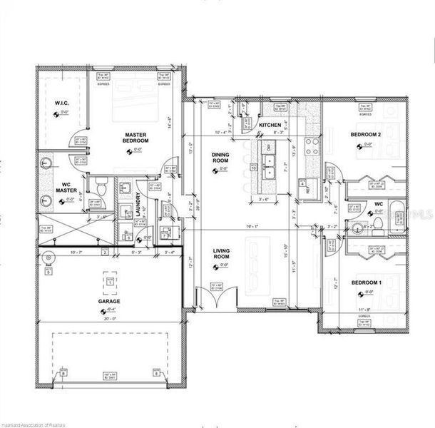 2D floor plan layout of this home in , Sebring, FL (Image 3). 2D floor plan layout of this home in , Sebring, FL (Image 3).