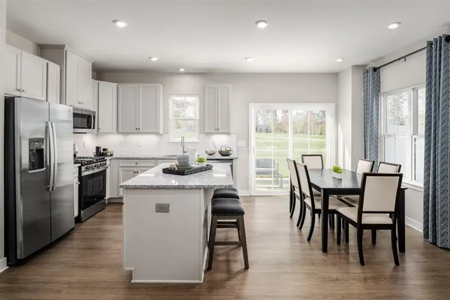 Representative furnished interior of a home built from the Odessa by Ryan Homes in Lakes at Riverbend, Navassa (Image 4). Representative furnished interior of a home built from the Odessa by Ryan Homes in Lakes at Riverbend, Navassa (Image 4).