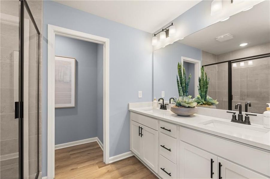 Furnished interior view inside a new home in The Bluffs, Canton (Image 38).