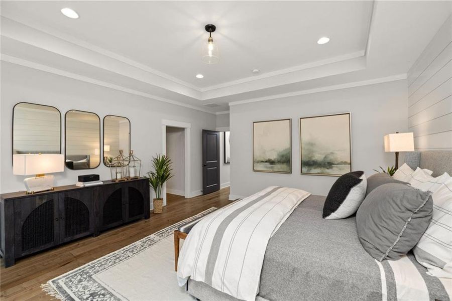 Furnished interior view inside a new home in Soleil Belmont Park, Canton (Image 27).