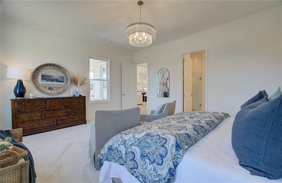 Furnished interior view inside a new home in Courtyards at Traditions, Cumming (Image 39).