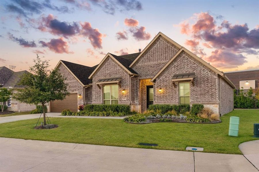 Front exterior of a new home in Ladera Prosper, Prosper, TX, highlighting curb appeal (Image 23).