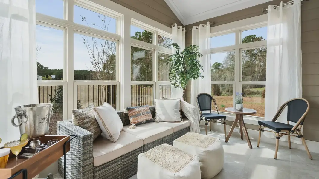 Representative furnished interior of a home built from the Portico by Epcon Communities in Courtyards by Carrell, Ocean Isle Beach (Image 17). Representative furnished interior of a home built from the Portico by Epcon Communities in Courtyards by Carrell, Ocean Isle Beach (Image 17).