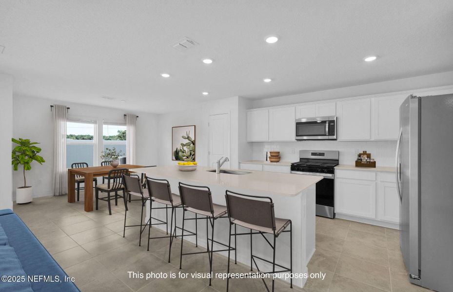 Furnished interior view inside a new home in Wells Landing, Jacksonville (Image 8).