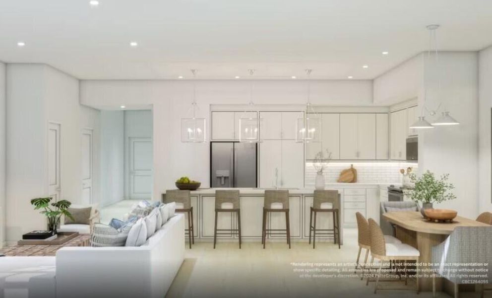 Gathering Area and Kitchen