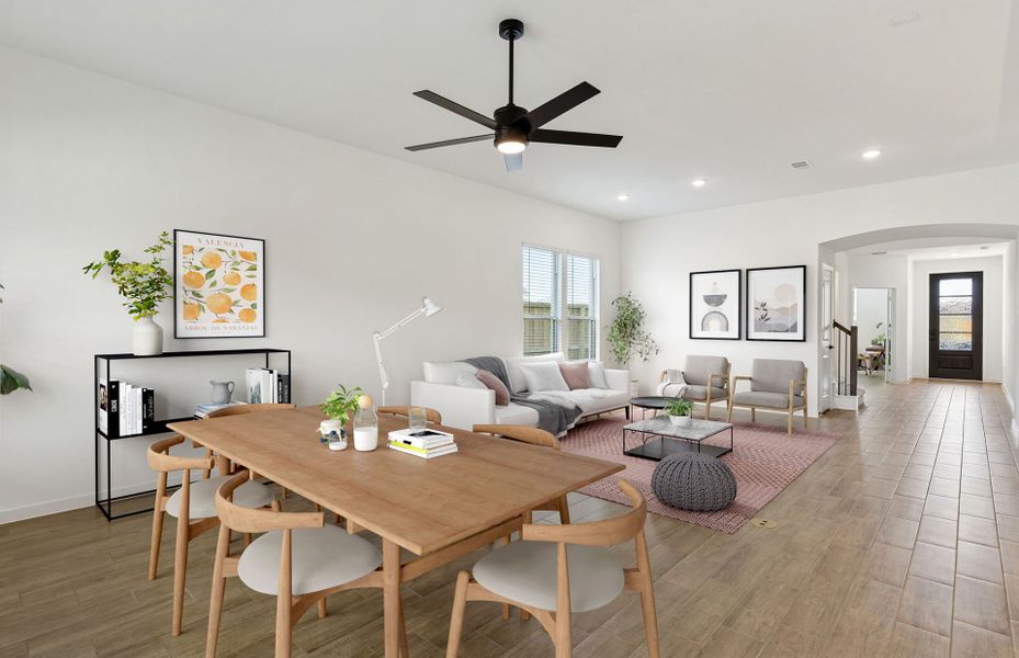 Furnished interior view inside a new home in Mavera, Conroe (Image 9).
