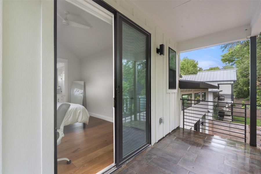 Exterior details and patio area of a home in , Austin (Image 20).