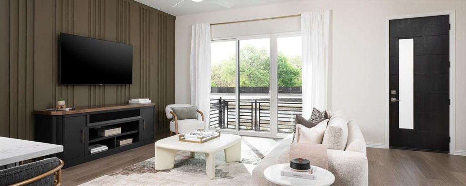 Furnished interior view inside a new home in The Farm, Allen (Image 5). Furnished interior view inside a new home in The Farm, Allen (Image 5).