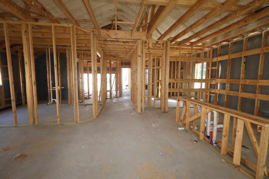 In-progress construction of a new home in Brookewater - Terrace Collection, Rosenberg, TX (Image 12).