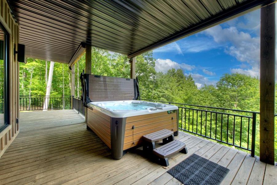 Exterior details and patio area of a home in , Blue Ridge (Image 24).
