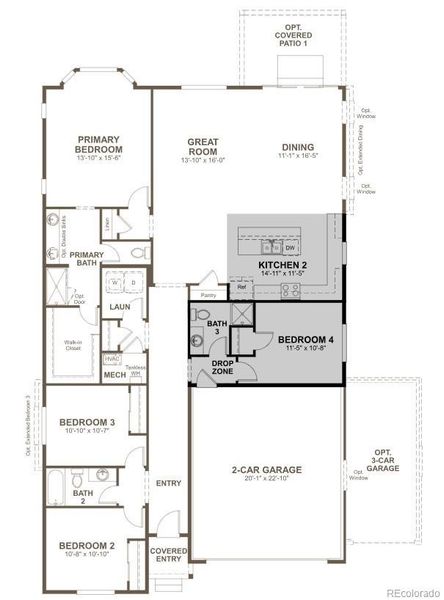 2D floor plan layout of this home in Brighton Crossings, Brighton, CO (Image 2). 2D floor plan layout of this home in Brighton Crossings, Brighton, CO (Image 2).