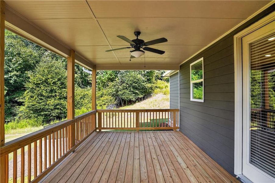 Exterior details and patio area of a home in The Manor at Gainesville Township, Gainesville (Image 4).