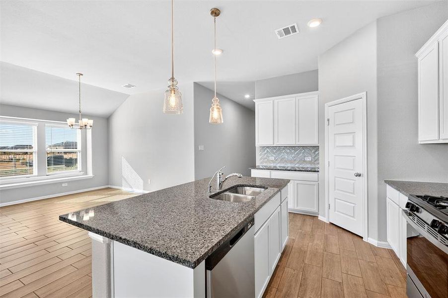 Furnished interior view inside a new home in Mobberly Farms, Pilot Point (Image 7). Furnished interior view inside a new home in Mobberly Farms, Pilot Point (Image 7).