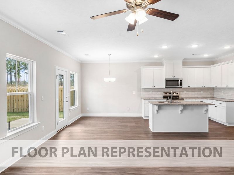 Cafe and Kitchen Floorplan Representation Photo | The 1580 Plan