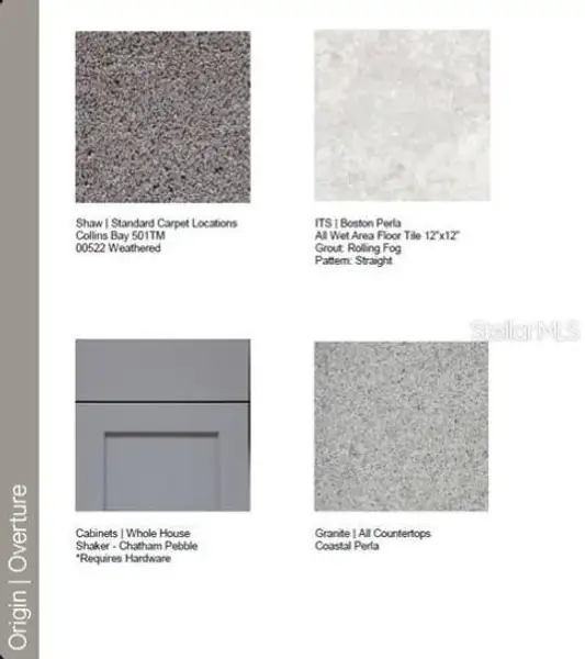 Sample of building materials used in homes in The Towns at Firethorn, Parrish (Image 11).