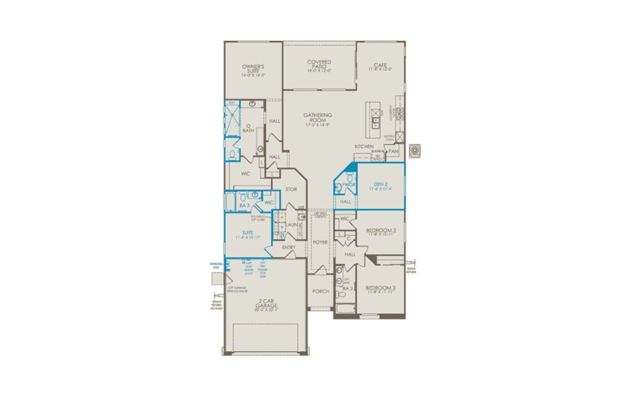 2D floor plan layout of this home in Artisan at Asante, Surprise, AZ (Image 4).