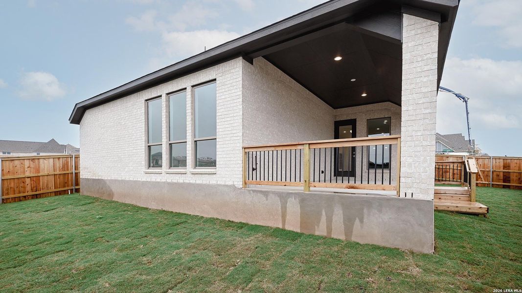 Exterior details and patio area of a home in Mayfair, New Braunfels (Image 23).