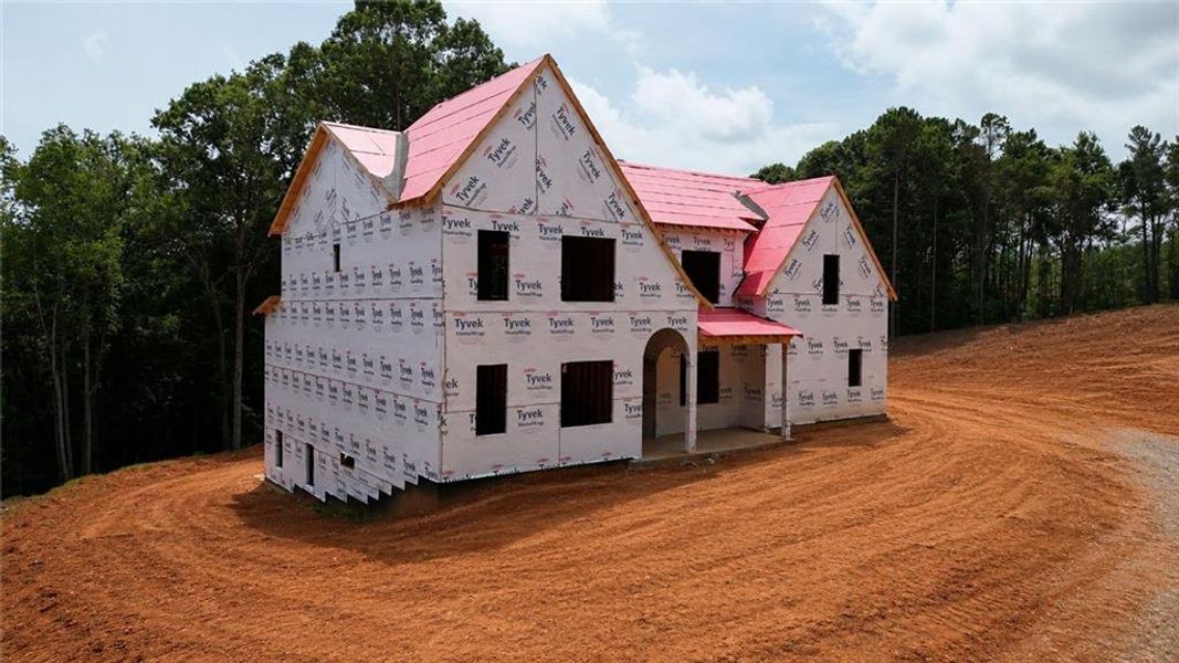 In-progress construction of a new home in , Bethlehem, GA (Image 51).