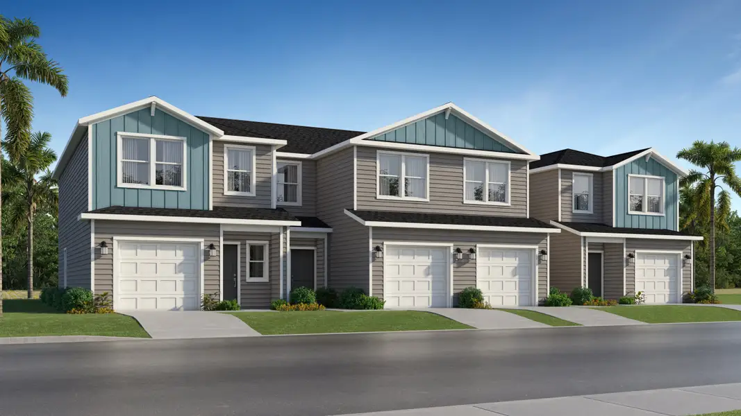 Front exterior of a new home in Marion Ranch, Ocala, FL, highlighting curb appeal (Image 1). Front exterior of a new home in Marion Ranch, Ocala, FL, highlighting curb appeal (Image 1).