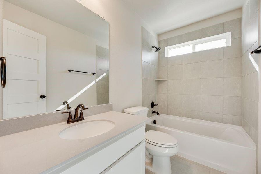 Furnished interior view inside a new home in Dominion of Pleasant Valley, Wylie (Image 8).