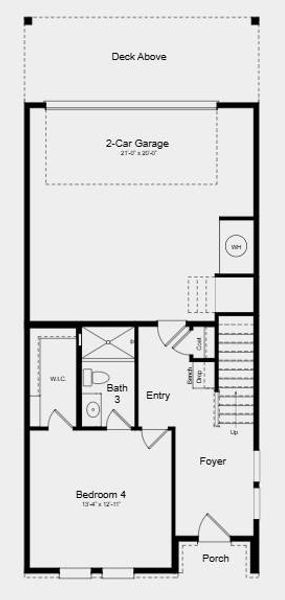 2D floor plan layout of this home in Alder Creek, Cumming, GA (Image 4).