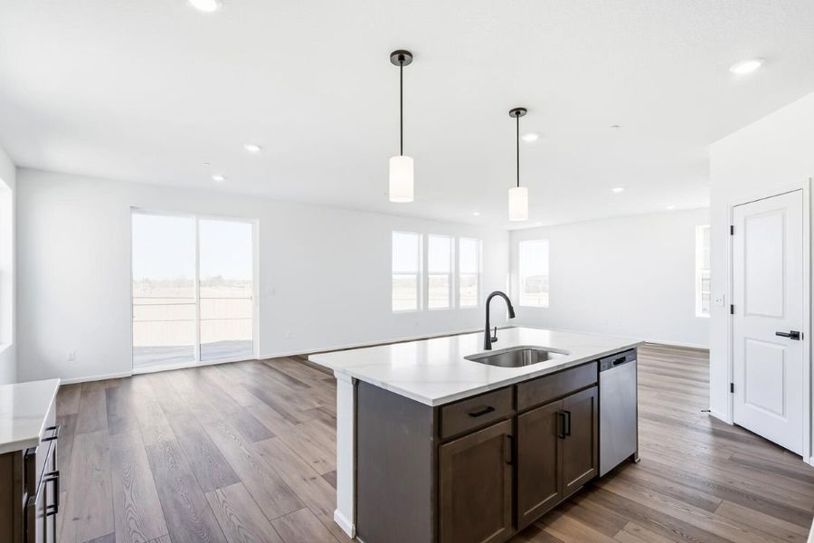 Furnished interior view inside a new home in The Nest Reserve at Canyon Creek, Erie (Image 8). Furnished interior view inside a new home in The Nest Reserve at Canyon Creek, Erie (Image 8).