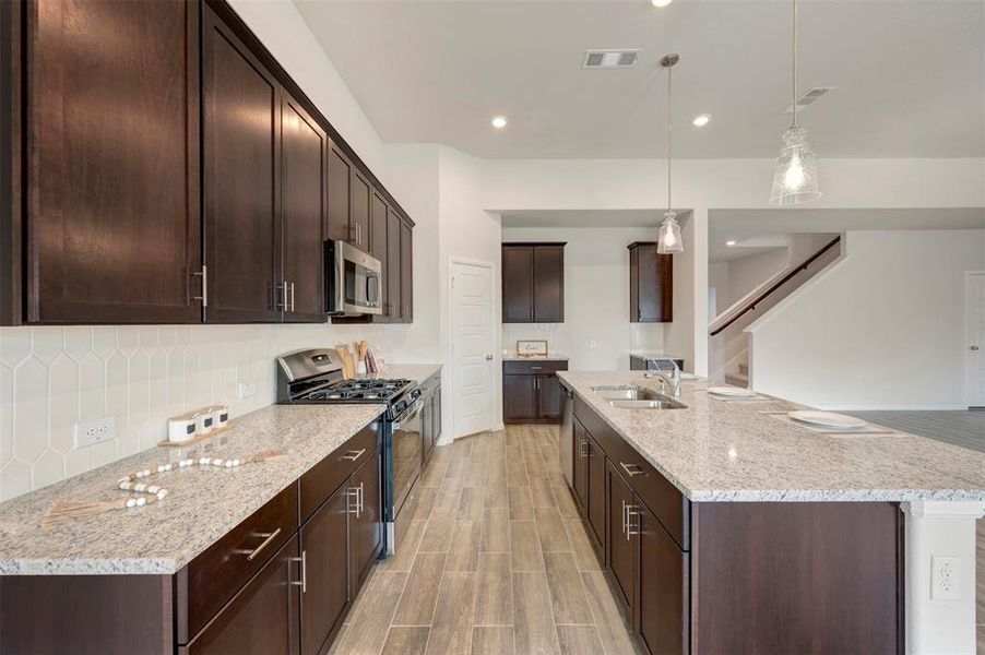 Furnished interior view inside a new home in The Preserve, Justin (Image 6).