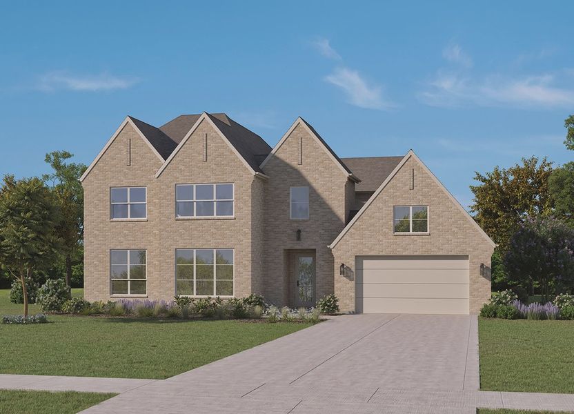 Representative exterior photo of a completed home built from the The Bandera by Homebound in Park Place, Prosper, TX (Image 7). Representative exterior photo of a completed home built from the The Bandera by Homebound in Park Place, Prosper, TX (Image 7).