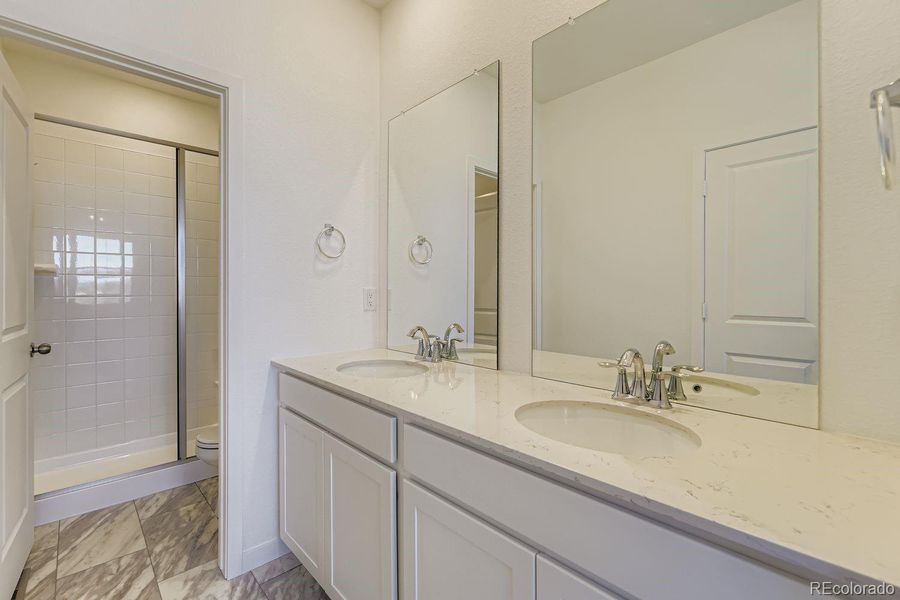 Furnished interior view inside a new home in , Centennial (Image 7).