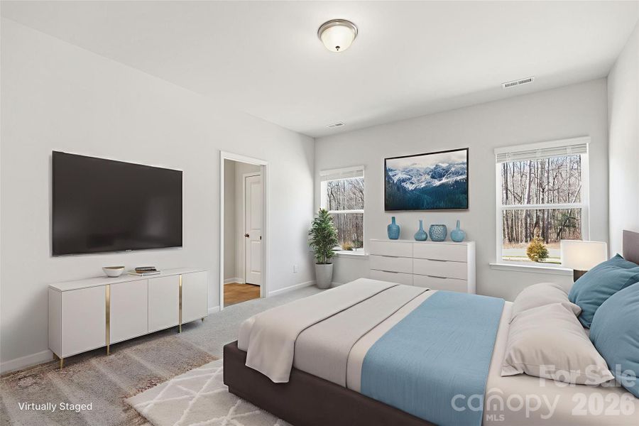 Furnished interior view inside a new home in Catawba Trace, Catawba (Image 8). Furnished interior view inside a new home in Catawba Trace, Catawba (Image 8).