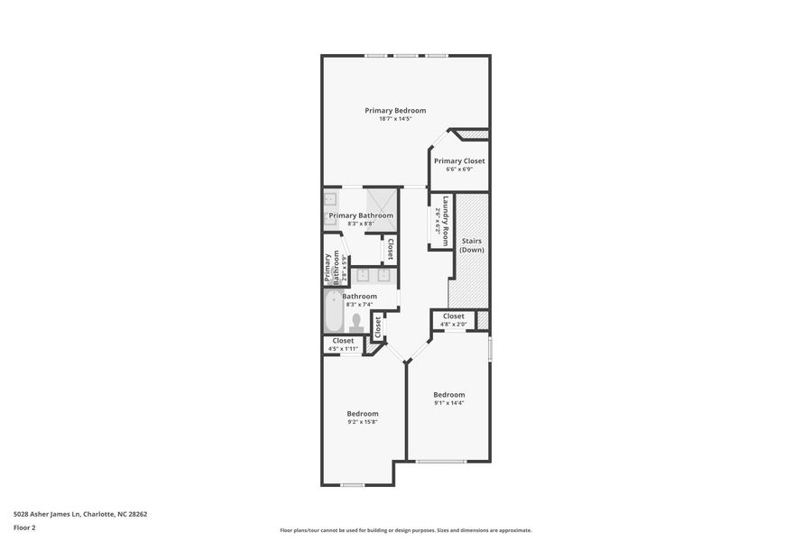 2D floor plan layout for the Rochester by DRB Homes in Odell Park, Charlotte, NC (Image 4).
